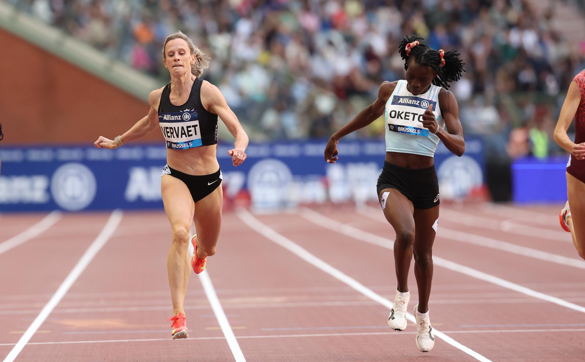 Belgian Imke Vervaet pictured in action during the 49th edition of the Memorial Van Damme Diamond League athletics event in Brussels, Friday 22 August 2025. BELGA PHOTO VIRGINIE LEFOUR