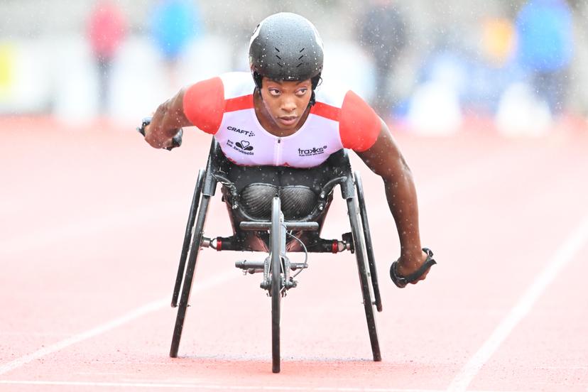Belgian Lea Bakeyula pictured in action during the Belgian athletics championships, Sunday 26 July 2026 in Kessel-Lo, Leuven. BELGA PHOTO JILL DELSAUX