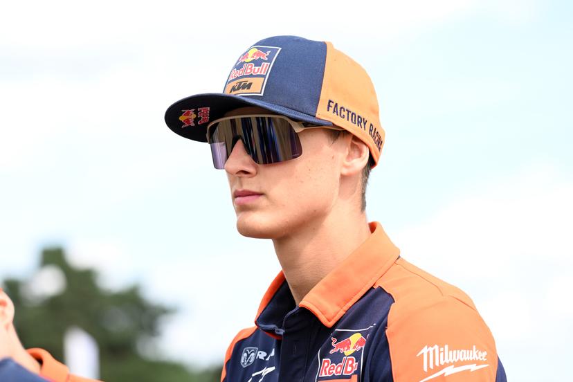 Belgian Liam Everts pictured during the sixth stage (6 of 10) of the the Belgian Championships motocross, at Keiheuvel, in Balen, Thursday 15 August 2024. BELGA PHOTO MAARTEN STRAETEMANS