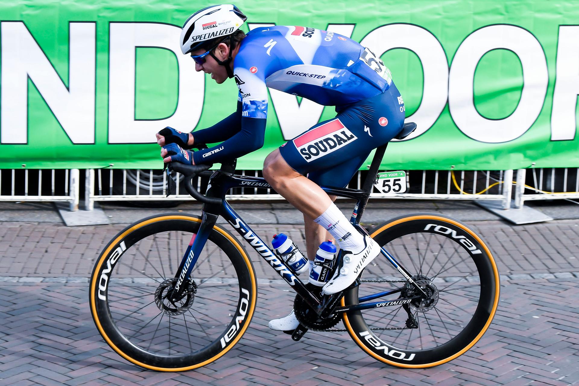Belgian Jonathan Vervenne of Soudal Quick-Step Devo Team pictured in action during the 2024 edition of the 'Nationale Sluitingsprijs' one day cycling race in Putte-Kapellen, Kapellen on Tuesday 15 October 2024. BELGA PHOTO GOYVAERTS