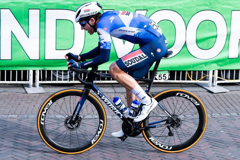 Belgian Jonathan Vervenne of Soudal Quick-Step Devo Team pictured in action during the 2024 edition of the 'Nationale Sluitingsprijs' one day cycling race in Putte-Kapellen, Kapellen on Tuesday 15 October 2024. BELGA PHOTO GOYVAERTS