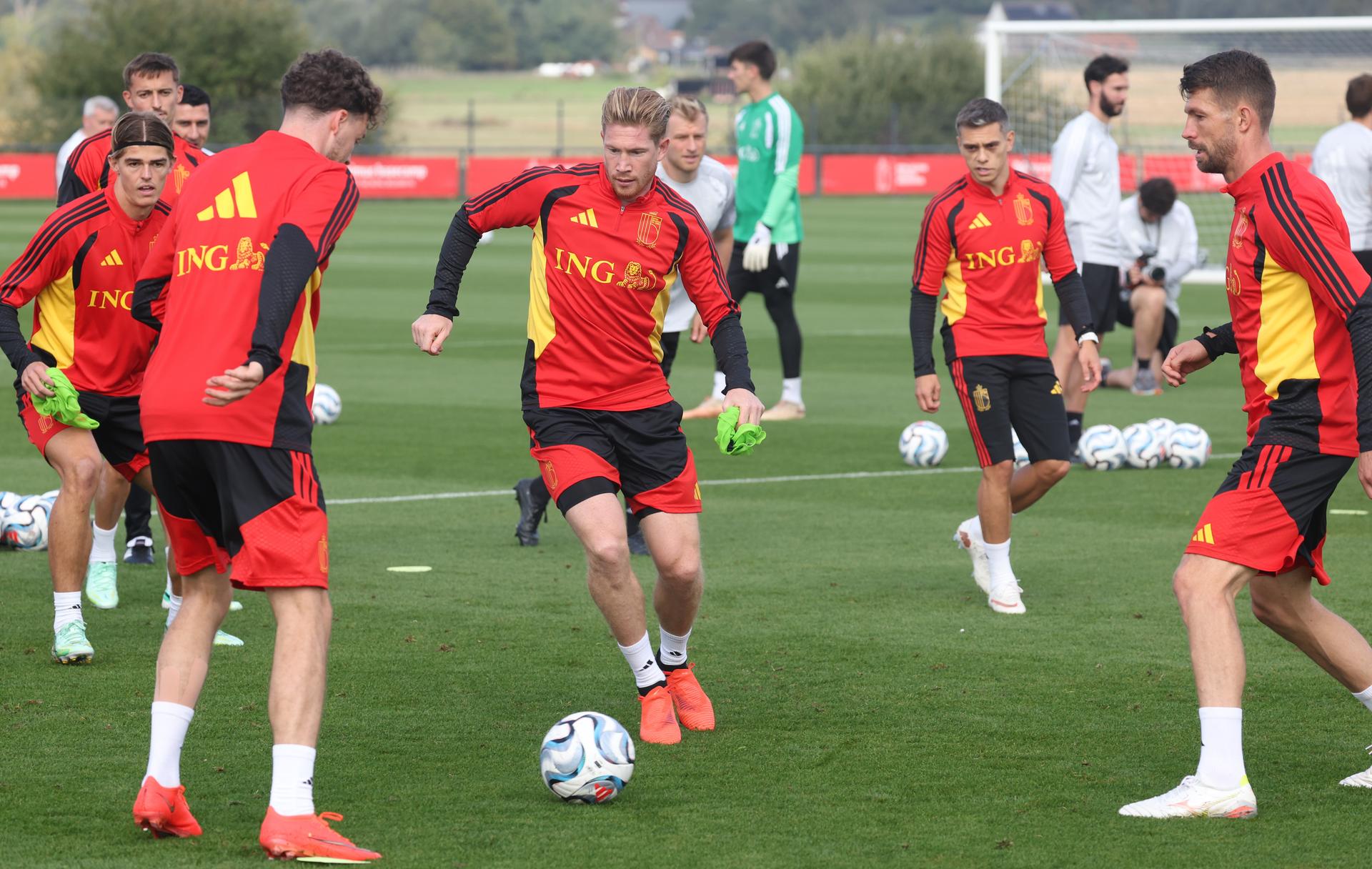 Belgium's Kevin De Bruyne pictured during a training session of the Red Devils, the Belgian national soccer team, at the national training center in Tubize, Thursday 1 October 2026. The team is preparing for their game against Turkey on Friday, their third game in the UEFA Nations League competition. BELGA PHOTO VIRGINIE LEFOUR