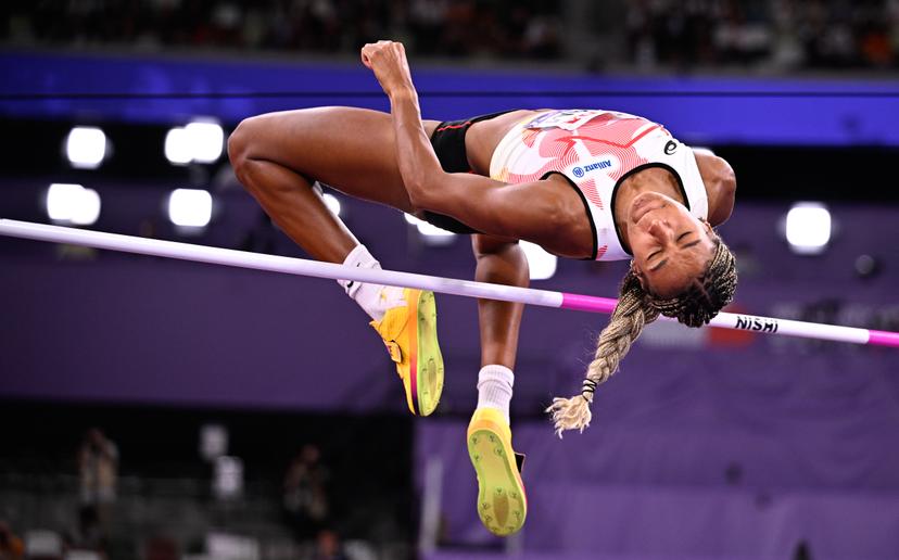 Belgian Nafissatou Nafi Thiam pictured in action during the high jump event of the women's Heptathlon competition, at the World Athletics Championships in Tokyo, Japan, on Friday 19 September 2025. The outdoor Worlds are taking place from 13 to 21 September. BELGA PHOTO JASPER JACOBS