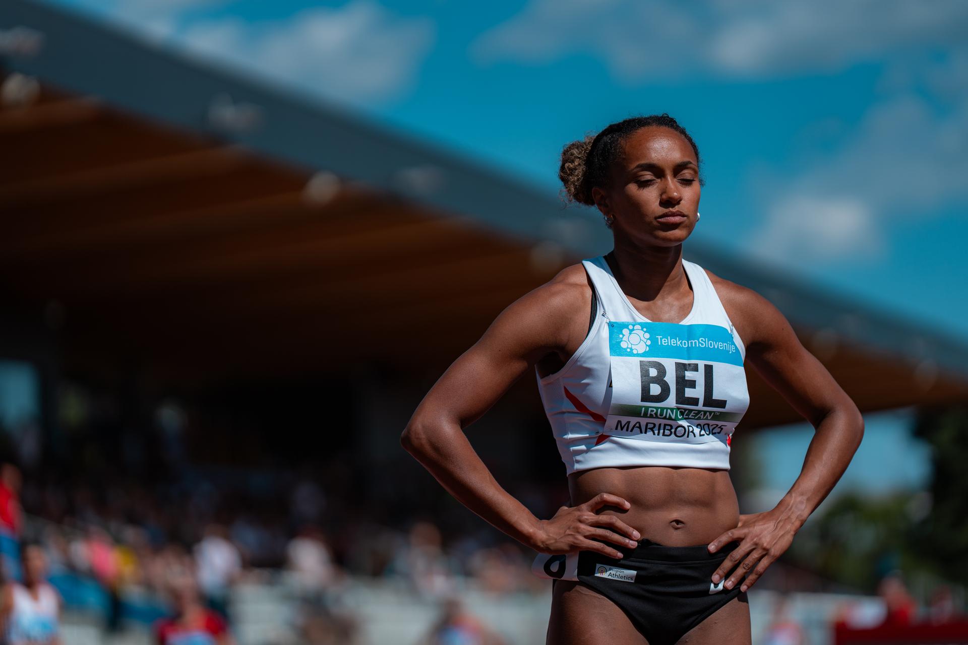 Belgian Naomi Van den Broeck pictured in action during the European Athletics Team Championships, in Maribor, Slovenia, Saturday 28 June 2025. Team Belgium is competing in the second division on 28 and 29 June. BELGA PHOTO CHIARA MONTESANO
