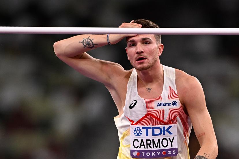 Belgian Thomas Carmoy pictured during the high jump men final, at the World Athletics Championships in Tokyo, Japan, on Tuesday 16 September 2025. The outdoor Worlds are taking place from 13 to 21 September. BELGA PHOTO JASPER JACOBS