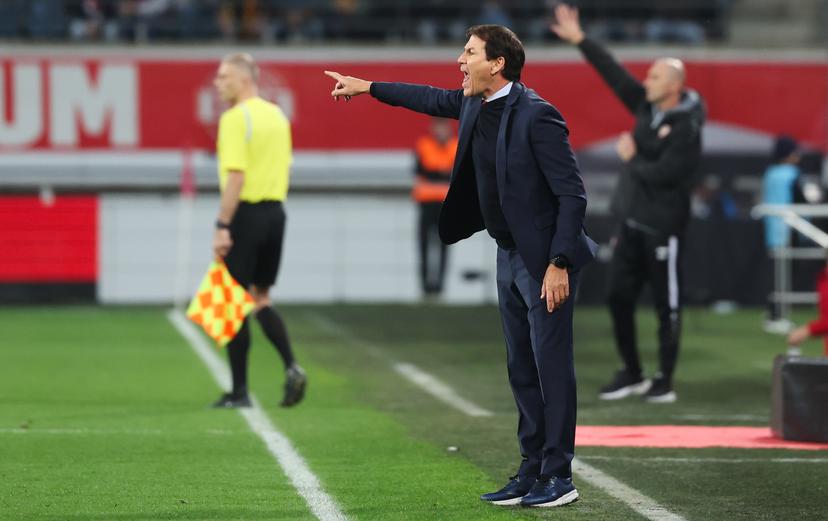 Belgium's head coach Rudi Garcia gestures during a soccer game between Belgian national team Red Devils and North Macedonia, Friday 10 October 2025 in Gent, qualification game 5/8 for the World Cup 2026. BELGA PHOTO VIRGINIE LEFOUR