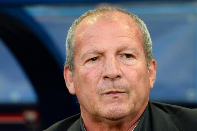 Caen's French coach advisor Rolland Courbis looks on during the French L1 football match between Stade Malherbe Caen and FC Girondins de Bordeaux at the Michel d'Ornano Stadium in Caen, western France, on May 24, 2019.   JEAN-FRANCOIS MONIER / AFP