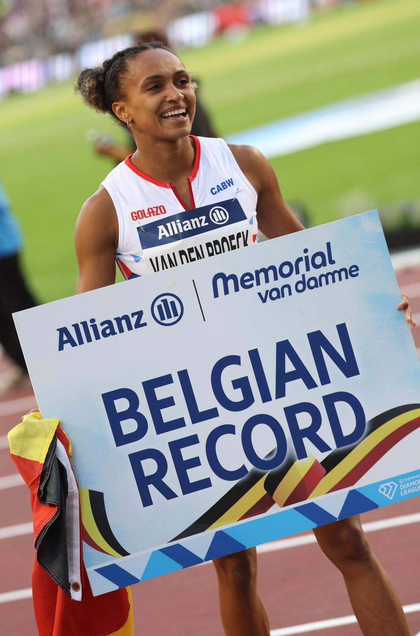 Belgian Naomi Van den Broeck pictured during the 49th edition of the Memorial Van Damme Diamond League athletics event in Brussels, Friday 22 August 2025. BELGA PHOTO VIRGINIE LEFOUR
