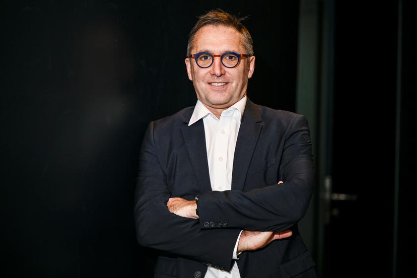 Lotto Dstny CEO Stephane Heulot poses for the photographer during the Lotto Cycling Team media day, in Temse, Friday 03 January 2025. BELGA PHOTO GOYVAERTS