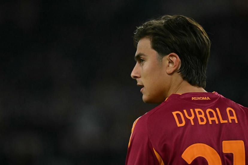 Roma's Argentine forward #21 Paulo Dybala looks on during the UEFA Europa League 1st round day 5 football match between AS Roma and Midtjylland at the Olympic Stadium in Rome on November 27, 2025.  Filippo MONTEFORTE / AFP