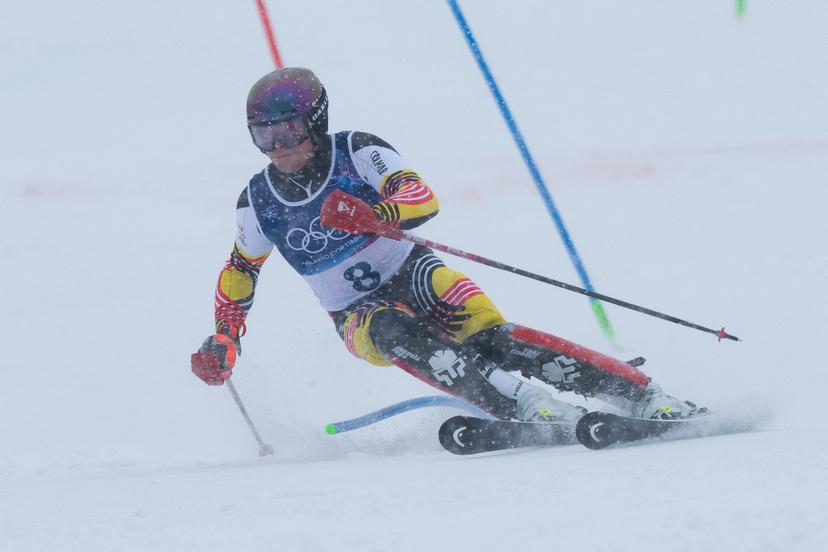 Armand Marchant of Belgium competes during the Men's Slalom Qualification 1 on day ten of the Milano Cortina 2026 Winter Olympic games at Stelio Ski Center on February 15, 2026 in Bormio, Italy. Photo by Laurent Zabulon/ABACAPRESS.COM BELGIUM ONLY
