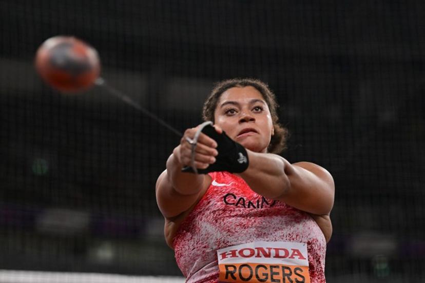 Canada's athlete Camryn Rogers competes in the women's hammer throw final during the World Athletics Championships in Tokyo on September 15, 2025.  Ben STANSALL / AFP
