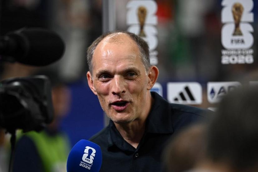 England's German head coach Thomas Tuchel speaks to the media after the 2026 World Cup Group L football match between England and Croatia at the Dallas Stadium in Arlington on June 17, 2026. Paul ELLIS / AFP