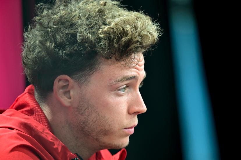Belgium's Maxim De Cuyper pictured during a press moment of Belgian national soccer team Red Devils, on Friday 03 July 2026 in their base camp, home of the Seattle Sounders, Renton, Seattle, USA. The Rode Duivels - Diables Rouges qualified for the knockout stage of the 2026 FIFA World Cup, where they'll meet USA in the round of 16 on July 7th. BELGA PHOTO DIRK WAEM