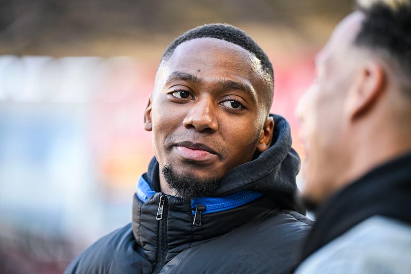 Former Antwerp FC player Michel-Ange Balikwisha pictured at the start of a soccer match between Royal Antwerp FC and Standard Liege, Sunday 15 March 2026 in Antwerp, on day 29 of the 2025-2026 'Jupiler Pro League' first division of the Belgian championship. BELGA PHOTO TOM GOYVAERTS