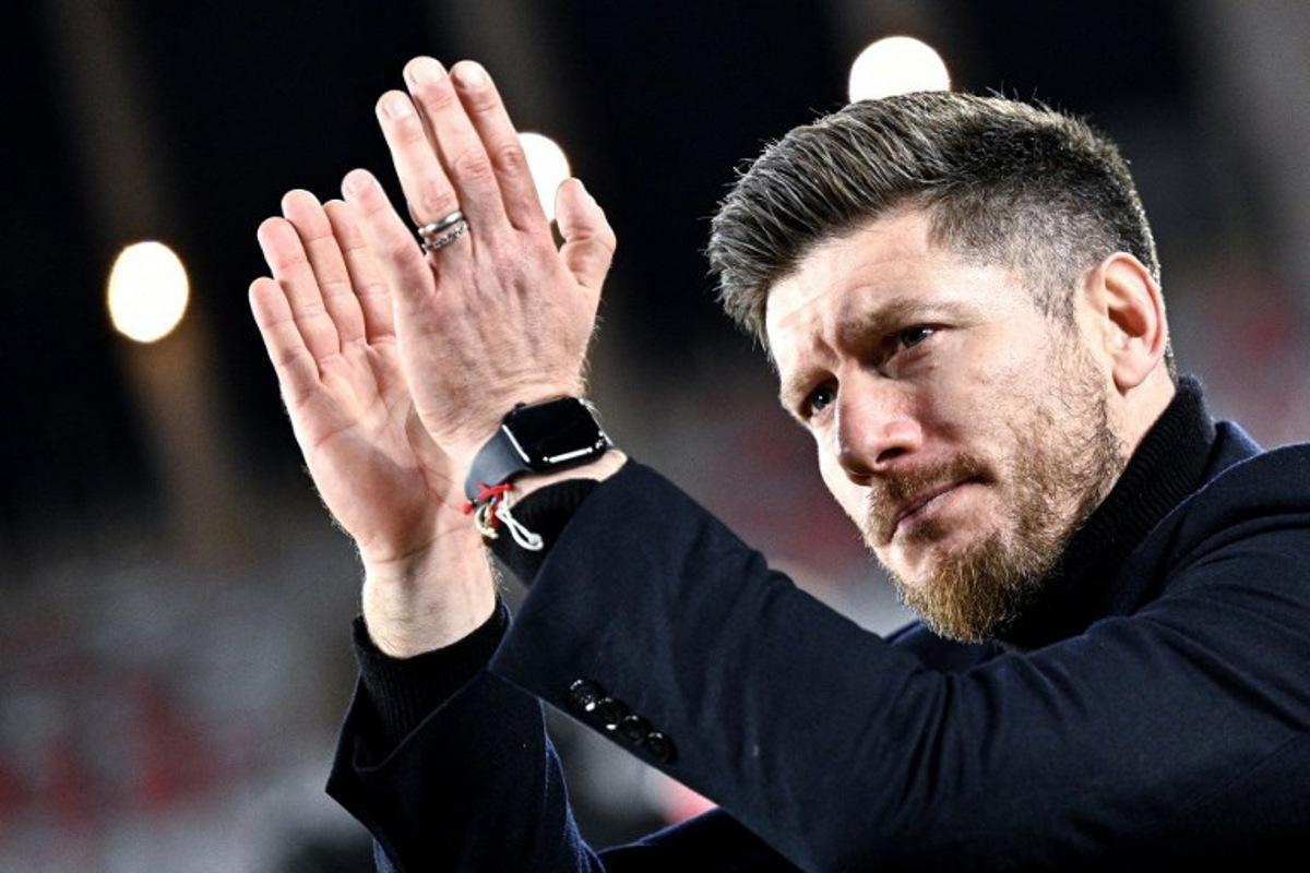 Monaco's Belgian coach Sebastien Pocognoli applauds at the end of the UEFA Champions League league phase day 8 football match between AS Monaco and Juventus at the Stade Louis II in the Principality of Monaco on January 28, 2026. Frederic Dides / AFP