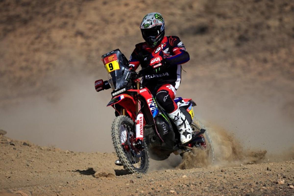 US driver Ricky Brabec rides during the prologue of the 47th Dakar Rally, in Bisha, Saudi Arabia, on January 3, 2025. Valery HACHE / AFP