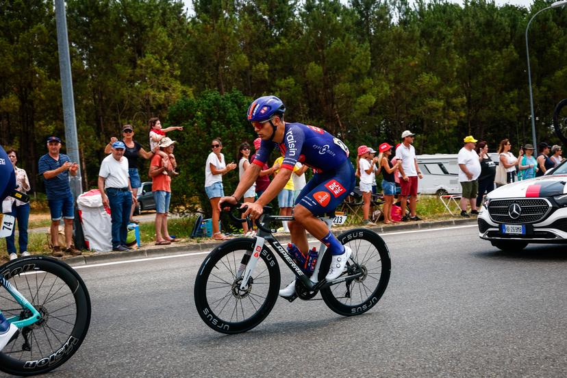 Czech Pavel Bittner of Team Picnic PostNL pictured in action during stage 7 of the 2026 Tour de France cycling race, 175km from Hagetmau to Bordeaux, on Friday 10 July 2026. The 113th edition of the Tour de France starts on Saturday 4 July in Barcelona, Spain, and will finish in Paris, France on the 26th of July. BELGA PHOTO POOL LUCA BETTINI