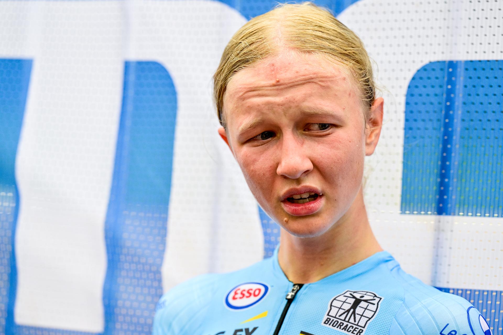 Belgian Laura Five pictured after the junior women road race (74 km) at the cycling road World Championships in Kigali, Rwanda, Saturday 27 September 2025. The 2025 UCI Road World Championships take place from 21 to 28 September in Kigali, Rwanda. BELGA PHOTO DIRK WAEM