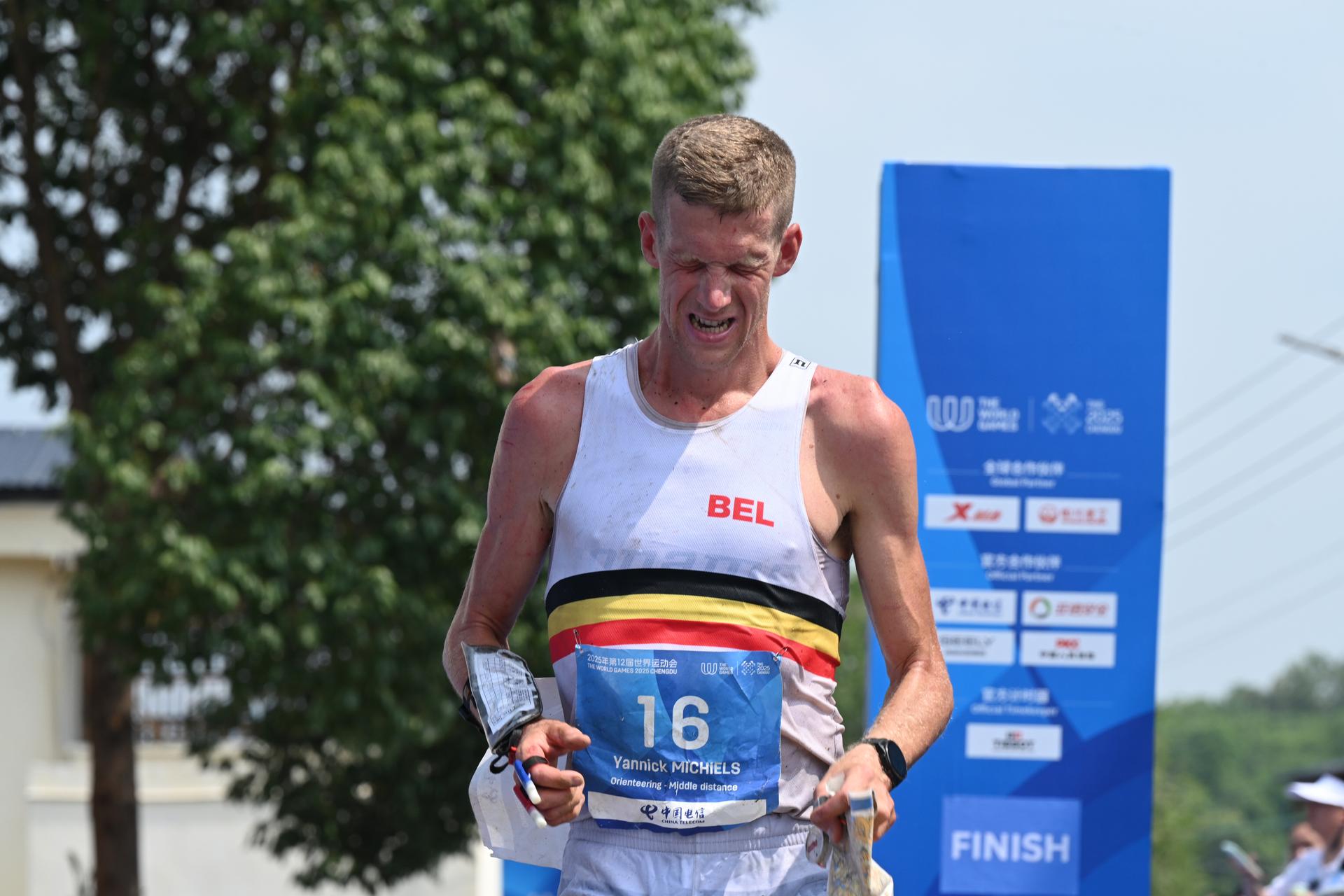 ATTENTION EDITORS - HANDOUT PICTURE - EDITORIAL USE ONLY - MANDATORY CREDIT BOIC _ COIB - Belgian Yannick Michiels pictured in action during the final of the men foot orienteering competition of the World Games 2025, in Chenghdou, China, on Friday 08 August 2025. This year, the World Games take place from 07 to 17 augustus. BELGA PHOTO HANDOUT - BOIC-COIB - ANGIE BLAND