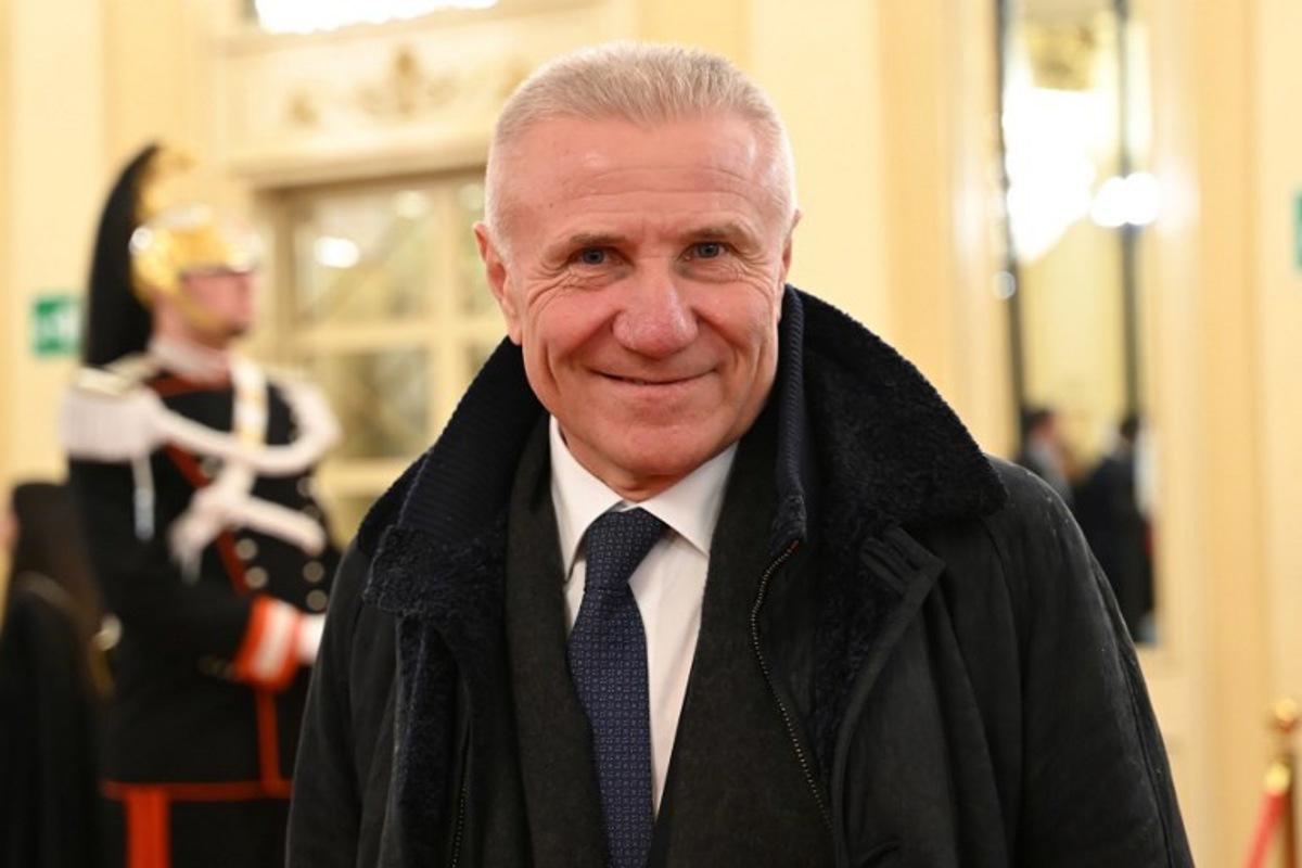 Former athlete Sergey Bubka arrives for the opening ceremony of the 145th IOC Session at La Scala Theatre in Milan on February 2, 2026. PIERO CRUCIATTI / AFP