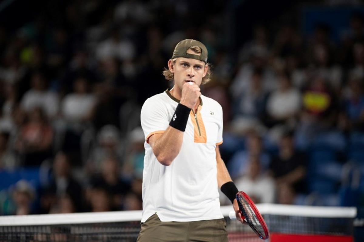 Belgium's Zizou Bergs reacts during his men's singles match against Spain's Carlos Alcaraz at the ATP Japan Open tennis tournament in Tokyo on September 27, 2025. Philip FONG / AFP