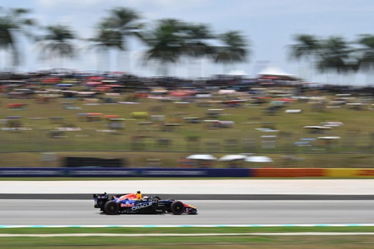 Red Bull Racing's Dutch driver Max Verstappen steers his car during the first practice session ahead of the Formula One Bahrain Grand Prix in Sepang on October 2, 2026. Jade Gao / AFP