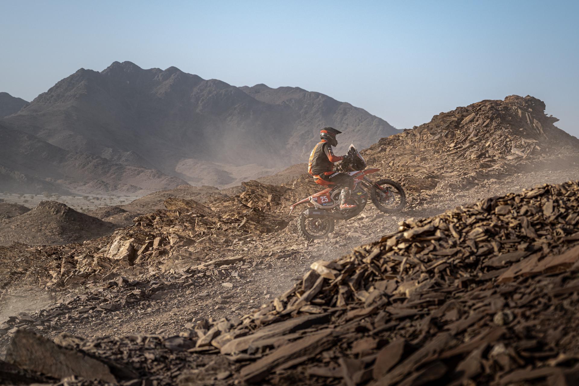ATTENTION EDITORS - HAND OUT PICTURES - EDITORIAL USE ONLY - MANDATORY CREDIT: Simon Bauchau Hand out picture released by Eric Dupain shows Jerome Martiny during stage 2 of the 2026 Dakar rally race in AlUla, Saoudi Arabia on Monday 05 January 2026. *** Belga and Belga Editorial Board decline all responsibility regarding the content of this picture. *** BELGA PHOTO HAND OUT SIMON BAUCHAU