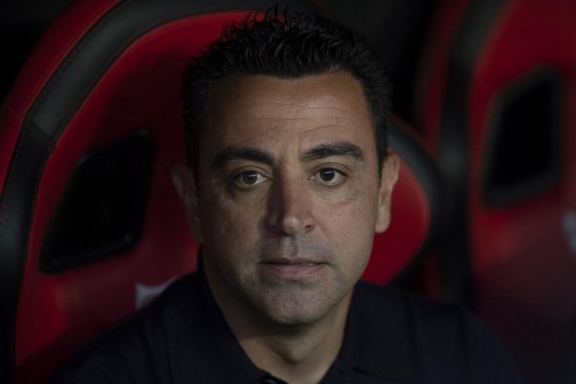 Barcelona's Spanish coach Xavi Hernandez is pictured prior to the Spanish league football match between Sevilla FC and FC Barcelona at the Ramon Sanchez Pizjuan stadium in Seville on May 26, 2024. JORGE GUERRERO / AFP