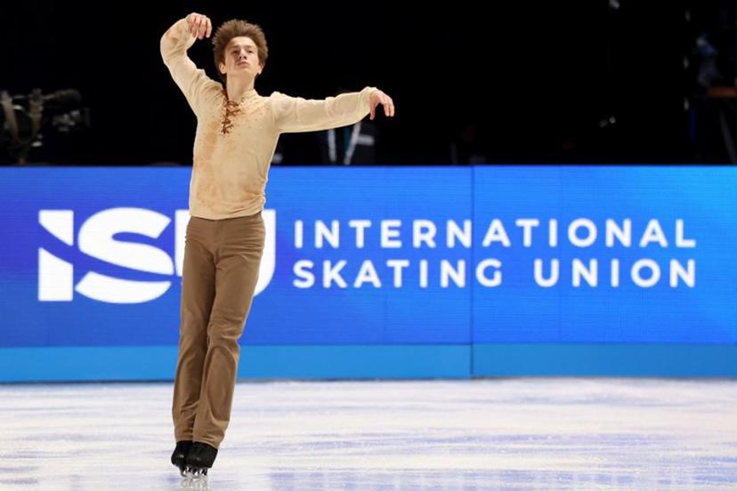 Belgium's Denis Krouglov competes in the Junior Men Free Skating at the ISU Grand Prix of Figure Skating Final in Nagoya on December 5, 2025. PAUL MILLER / AFP