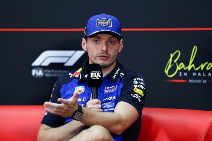 Red Bull Racing's Dutch driver Max Verstappen speaks during a press conference ahead of the Formula One Bahrain Grand Prix at Sepang International Circuit in Sepang on October 1, 2026. I-HWA CHENG / AFP