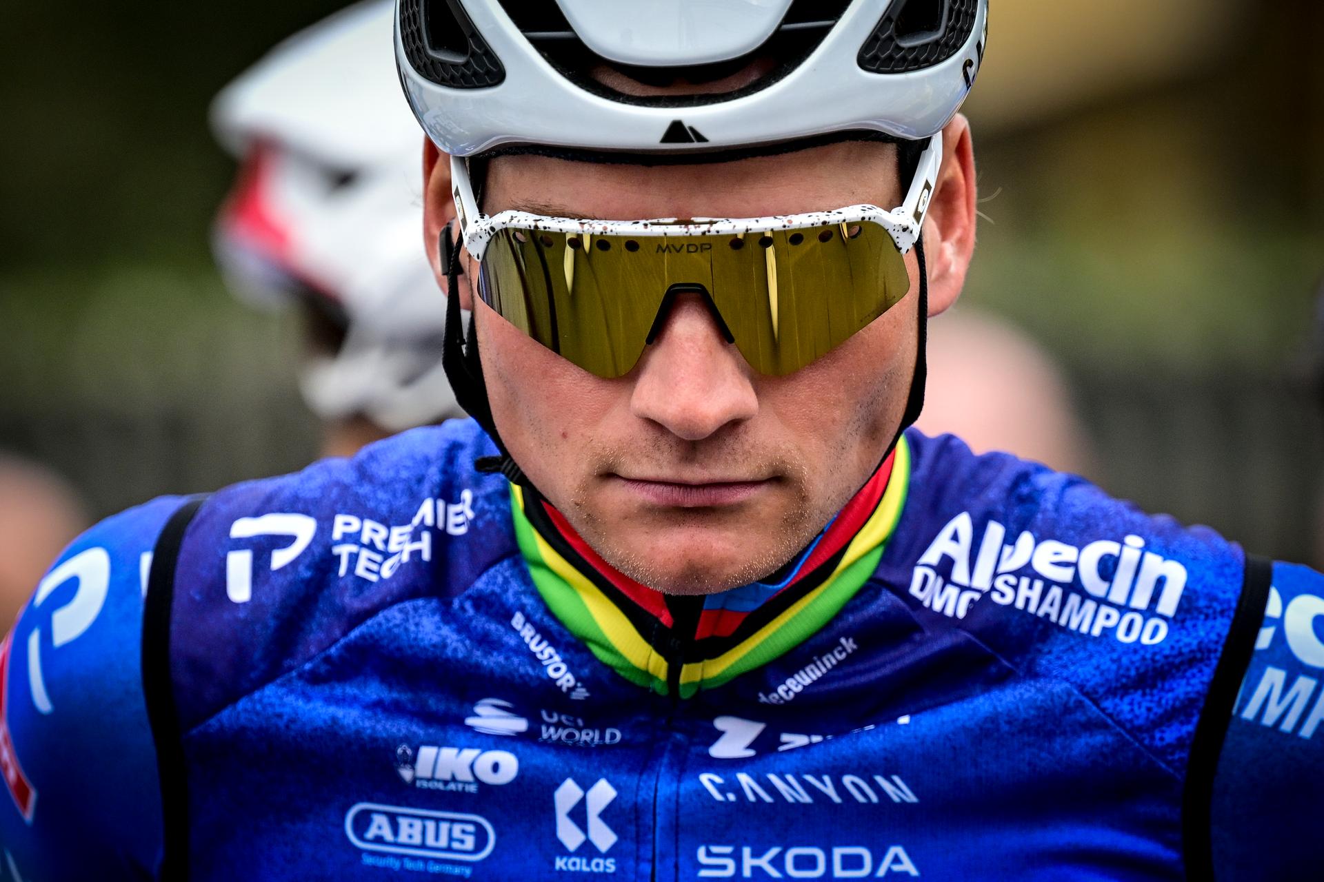 Dutch Mathieu van der Poel of Alpecin-Premier Tech pictured at the start of the second stage of the Tirreno-Adriatico cycling race, from Camaiore to San Gimignano (206 km), Italy, Tuesday 10 March 2026. BELGA PHOTO DIRK WAEM
