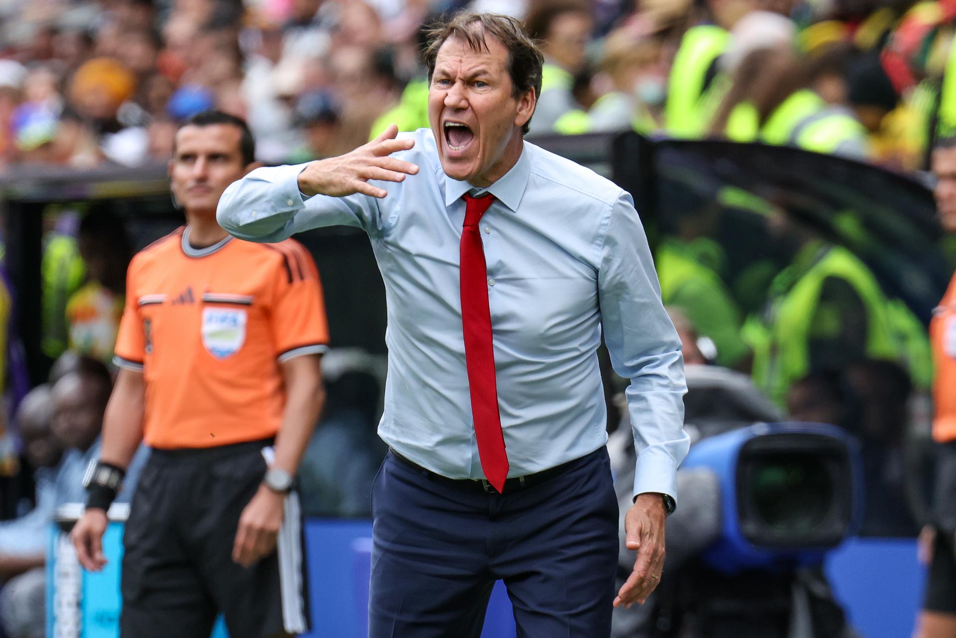 Belgium's head coach Rudi Garcia pictured during a soccer game between Belgian national team Red Devils and Senegal, on Wednesday 01 July 2026, at the Seattle Field, in Seattle, a 1/16 finals game in the FIFA World Cup 2026. BELGA PHOTO BRUNO FAHY