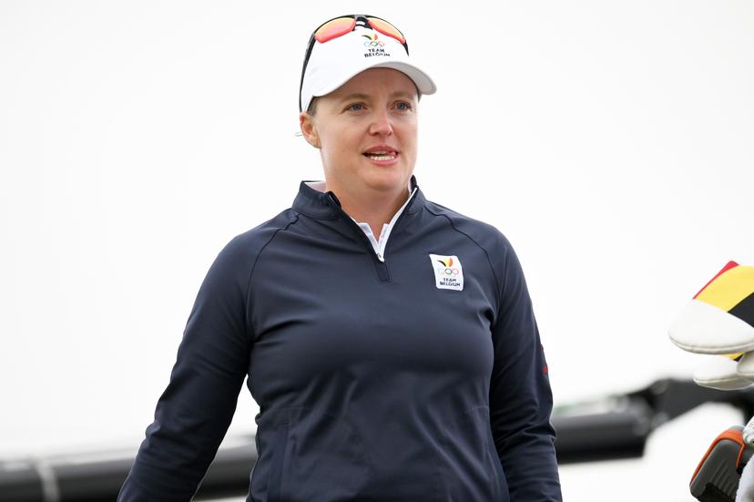 Belgian golfer Manon De Roey pictured during the first round of the Women's stroke play golf competition at the Paris 2024 Olympic Games, on Wednesday 07 August 2024 in Paris, France. The Games of the XXXIII Olympiad are taking place in Paris from 26 July to 11 August. The Belgian delegation counts 165 athletes competing in 21 sports. BELGA PHOTO ANTHONY BEHAR ** ** *** BELGIUM ONLY ***
