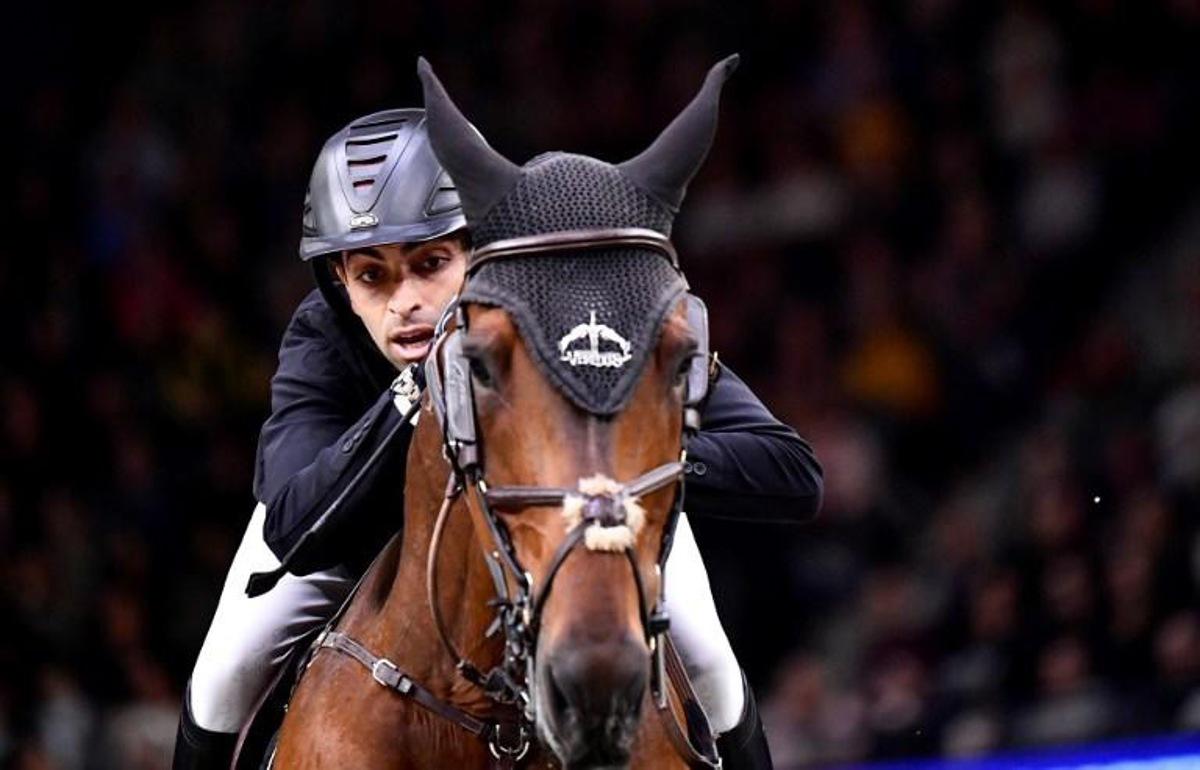 Abdel Said of Egypt on his horse Jumpy van de Hermitage performs during the FEI World Cup final 3 show jumping event at the Gothenburg Horse Show in Scandinavium Arena on April 7, 2019. Bjorn LARSSON ROSVALL / TT News Agency / AFP Sweden OUT