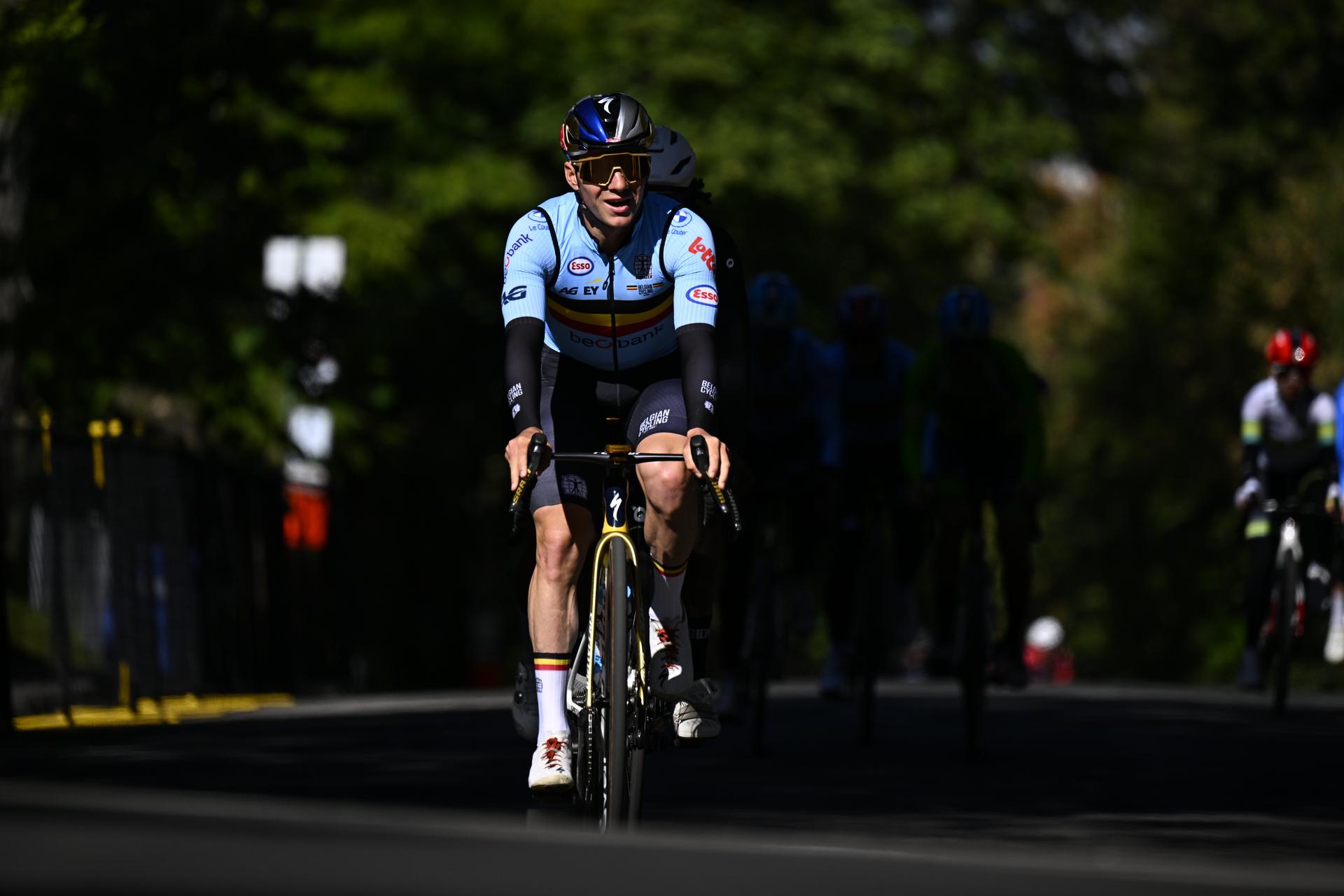 Belgian Remco Evenepoel pictured during a training before the cycling World Championship, in Montreal, Canada, Wednesday 23 September 2026. The UCI road world championships are taking place from 20 to 27 September, in Montreal, Canada. BELGA PHOTO JASPER JACOBS