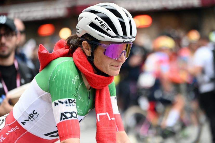 Italian Elisa Longo Borghini of UAE Team ADQ pictured after the women elite 'Strade Bianche' one day cycling race, 133km from and to Siena, Italy, on Saturday 07 March 2026. BELGA PHOTO ELIAS ROM