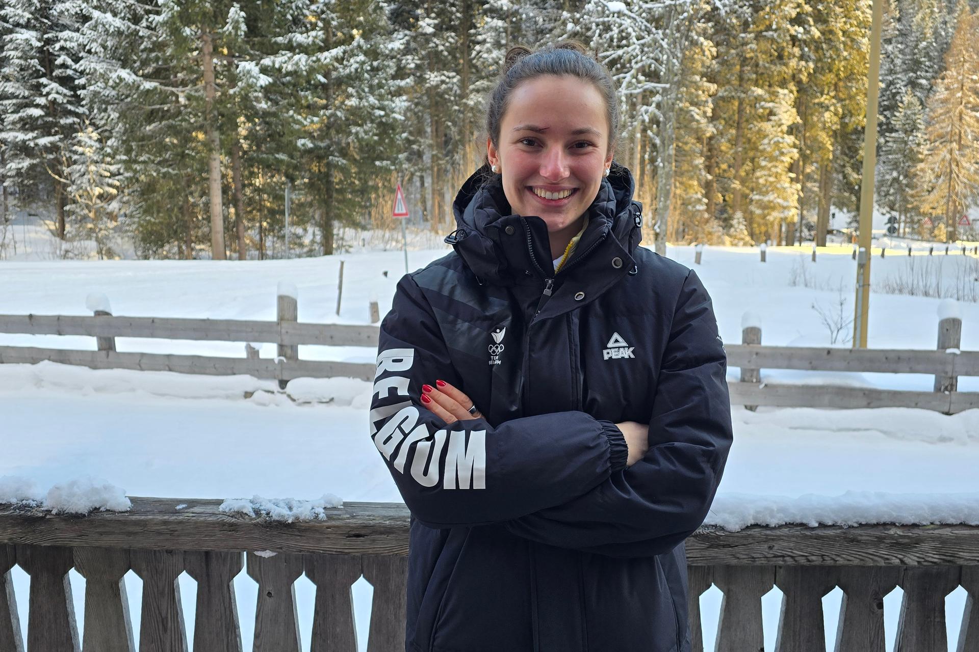 ATTENTION EDITORS - HANDOUT PICTURES - EDITORIAL USE ONLY - MANDATORY CREDIT BOIC-COIB - Handout pictures released on Monday 16 February 2026, by the Belgian International and Olympic Committee shows Marisa Emonts of the Belgian Lynxes women's biathlon relay team in Anterselva, at the Milano Cortina 2026 Olympic Winter Games. *** Belga and Belga Editorial Board decline all responsibility regarding the content of this picture. *** PHOTO HAND OUT BOIC-COIB/ BENJAMIN WERY