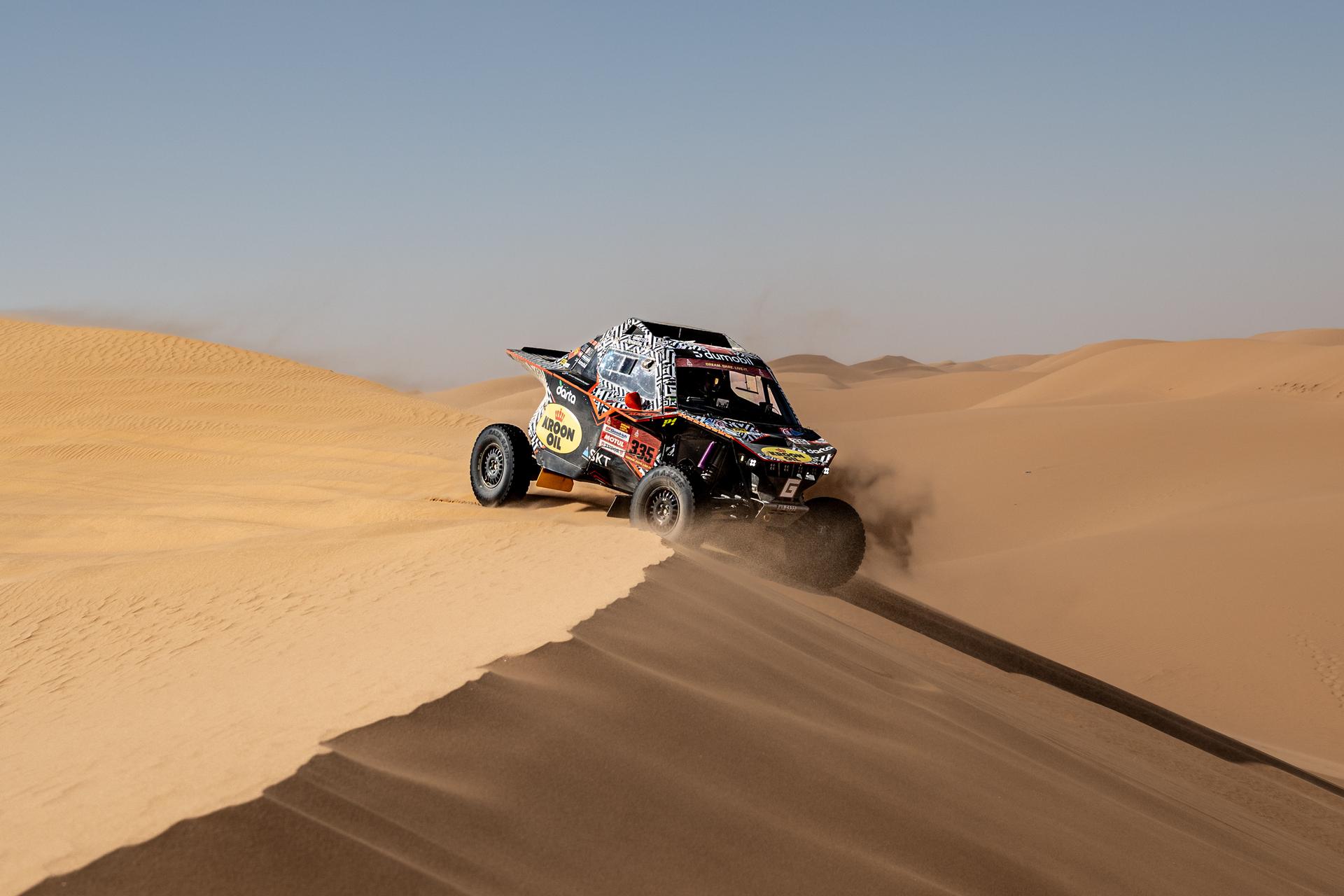 ATTENTION EDITORS - HAND OUT PICTURES - EDITORIAL USE ONLY - MANDATORY CREDIT: 'SIMON BAUCHAU' Hand out picture released by Eric Dupain shows Charles Munster and Xavier Panseri during stage 9 of the 2026 Dakar rally race in Wadi ad-Dawasir, Saudi Arabia on Tuesday 13 January 2026. *** Belga and Belga Editorial Board decline all responsibility regarding the content of this picture. *** PHOTO HAND OUT - SIMON BAUCHAU
