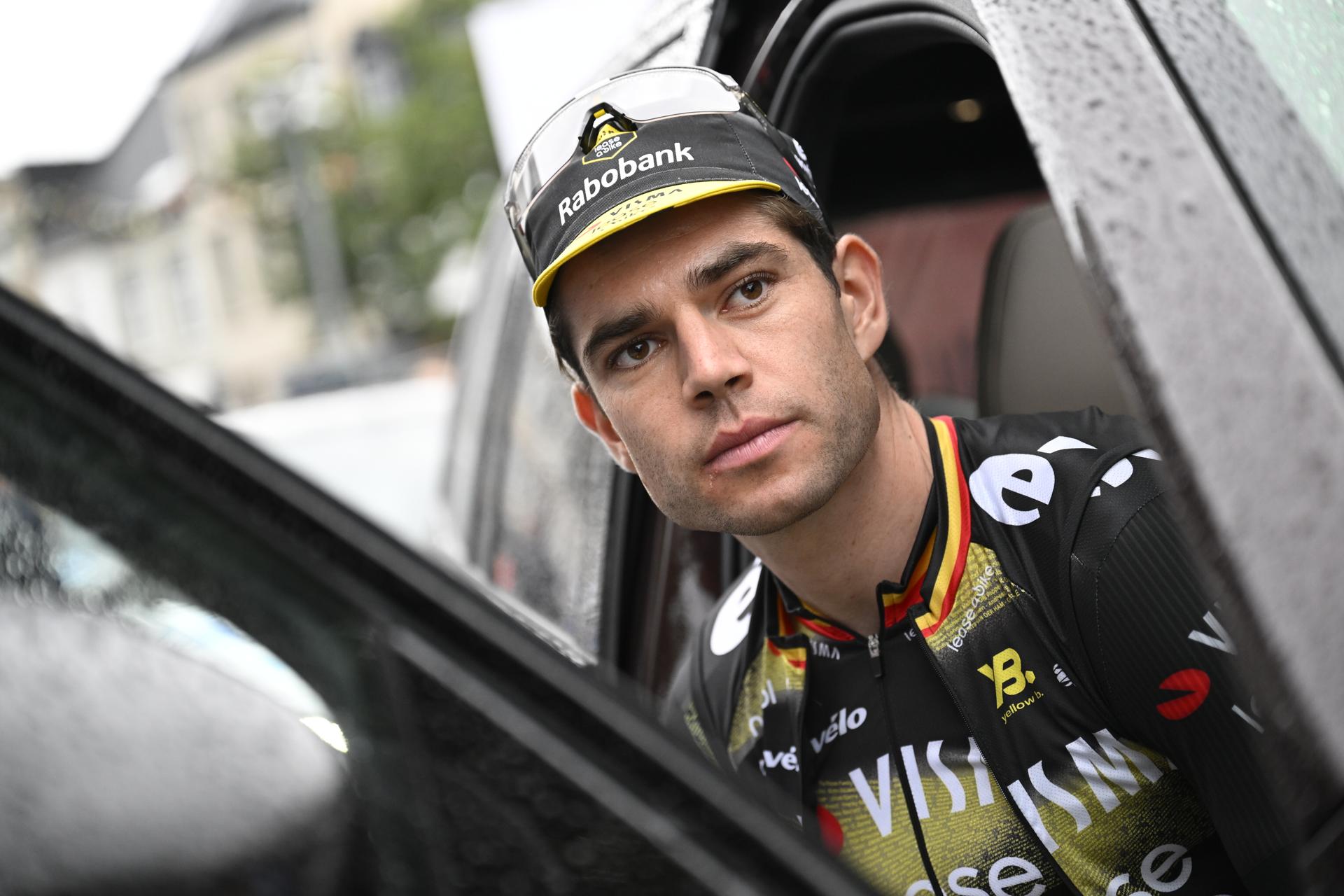 Belgian Wout van Aert of Team Visma-Lease a Bike pictured before the 'Natourcriterium Herentals' cycling race, Thursday 31 July 2025 in Herentals. The contest is a part of the traditional 'criteriums', local races in which mainly cyclists who rode the Tour de France compete. BELGA PHOTO TOM GOYVAERTS