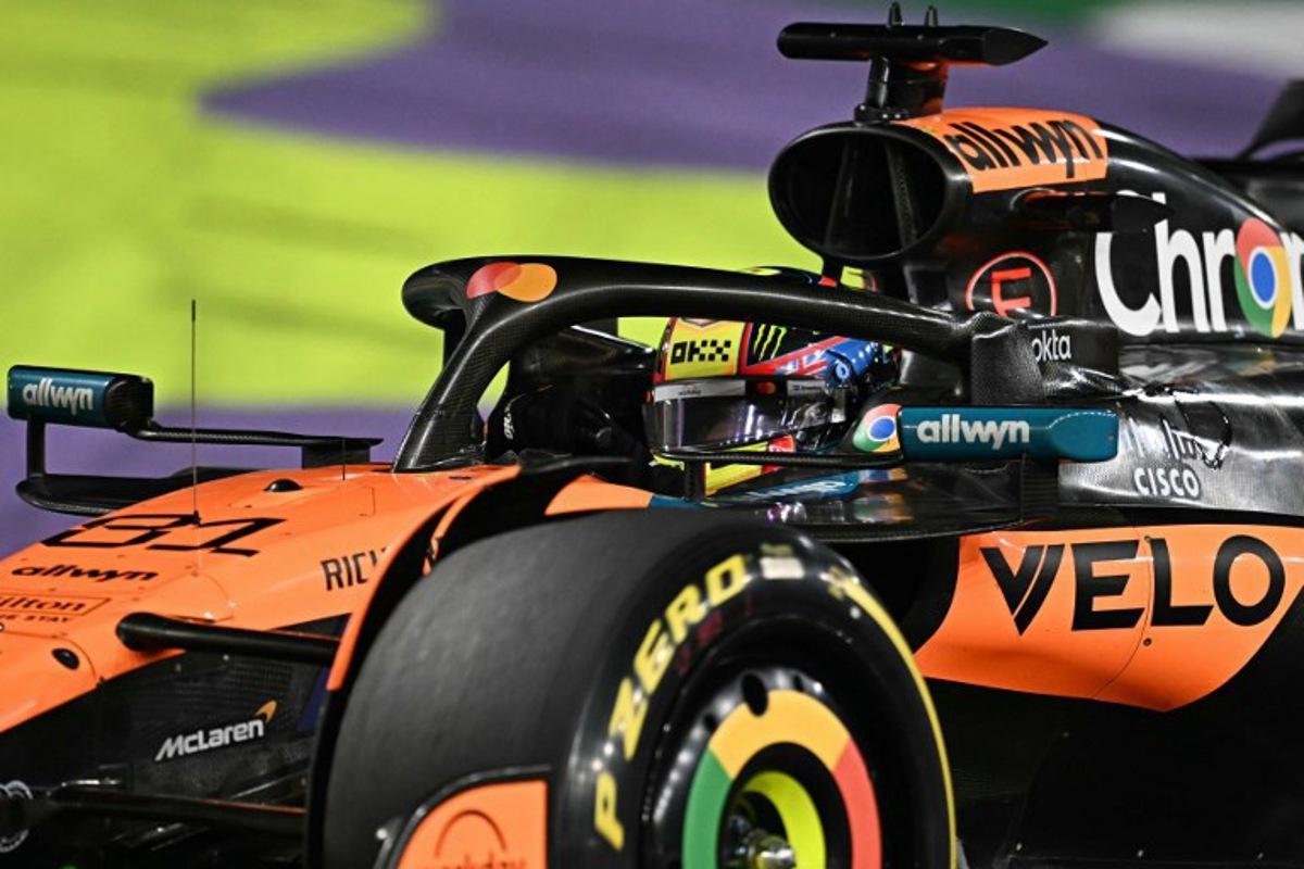 McLaren's Australian driver Oscar Piastri drives during the 2025 Saudi Arabia Formula One Grand Prix at the Jeddah Corniche Circuit on April 20, 2025. Gabriel BOUYS / AFP
