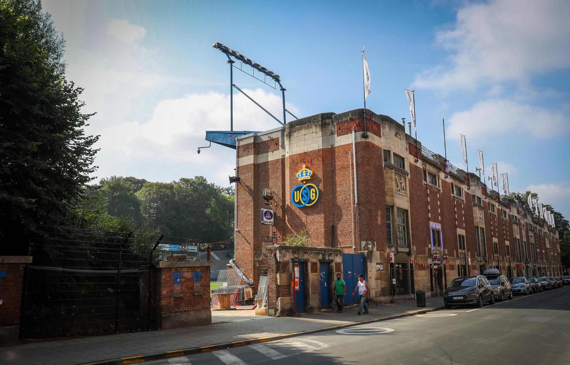 Illustration shows the newly renovated 'Stade Joseph-Marien - Joseph Marienstadion' stadium of Belgian 1b soccer team Royale Union Saint-Gilloise at the Dudenpark - Parc Duden in Brussels, Tuesday 17 July 2018. BELGA PHOTO VIRGINIE LEFOUR