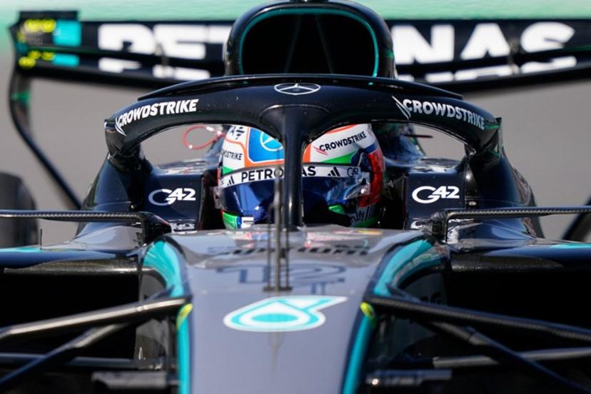 Mercedes' Italian driver Kimi Antonelli races during a practice session for the 2026 Formula 1 Grand Prix du Canada at Circuit Gilles-Villeneuve in Montreal, Canada, on May 22, 2026. Geoff Robins / AFP