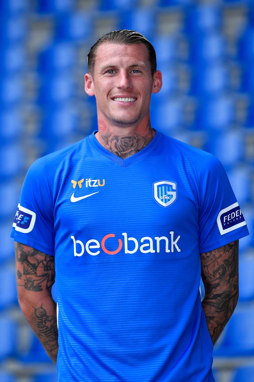 Genk's Sebastien Dewaest poses for the photographer at the 2020-2021 photoshoot of Belgian Jupiler Pro League club KRC Genk, Wednesday 29 July 2020 in Genk. BELGA PHOTO JOHAN EYCKENS