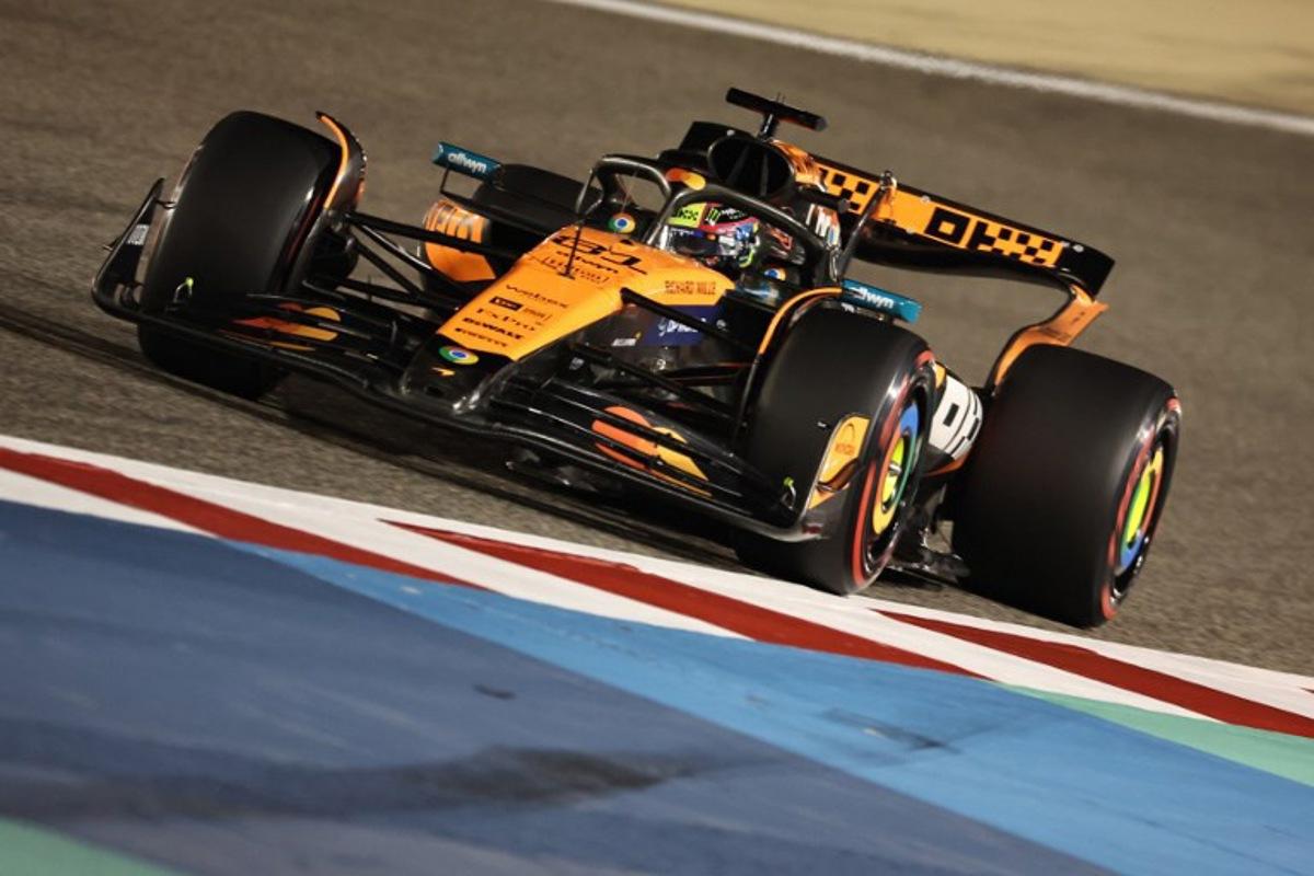 McLaren's Australian driver Oscar Piastri drives during the qualifying session ahead of the Bahrain Formula One Grand Prix at the Bahrain International Circuit in Sakhir on April 12, 2025. Fadel SENNA / AFP