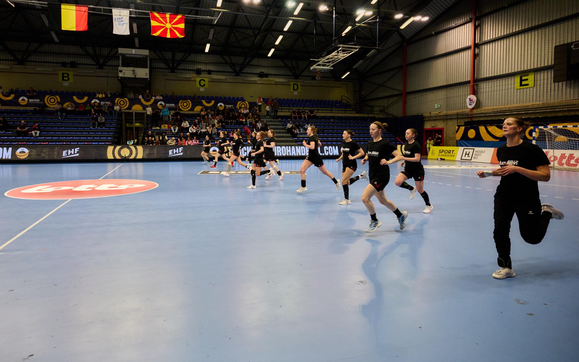 ATTENTION EDITORS - HAND OUT PICTURES - EDITORIAL USE WITH STORY ON HANDBALL ONLY - MANDATORY CREDIT ALAIN DECAMPS Hand out pictures released by Alain Decamps shows the handball game between the Black Arrows, Belgium national women handball team, and North Macedonia, a Qualifier Phase 2 Euro 2026 game on Wednesday 04 March 2026 in Hasselt. HAND OUT - ALAIN DECAMPS Belga and Belga Editorial Board decline all responsibility regarding the content of this picture.