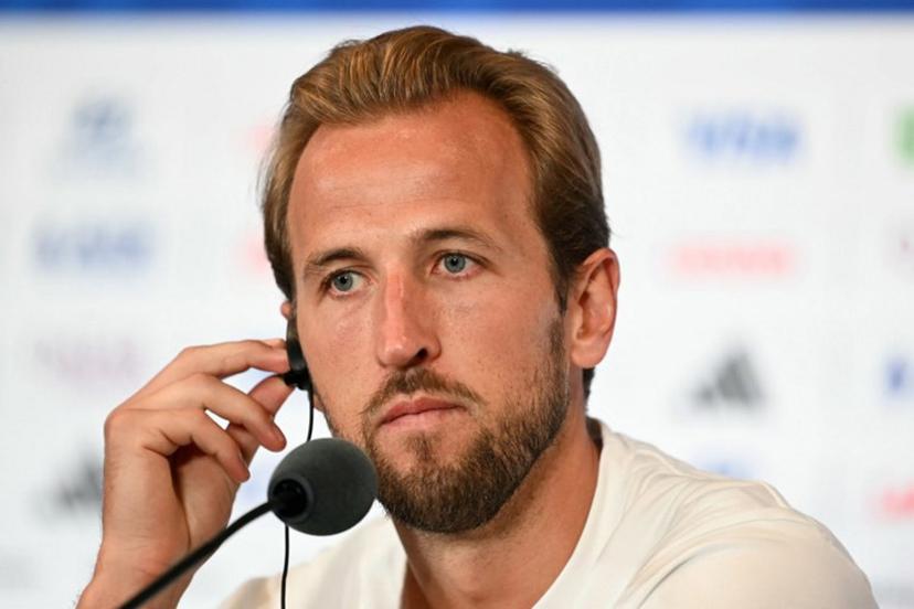 England's forward #09 Harry Kane gives an MD-1 press conference at Miami Stadium in Miami on July 10, 2026, on the eve of the 2026 World Cup football tournament quarter-final match between Norway and England. CHANDAN KHANNA / AFP