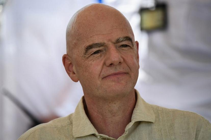 FIFA's president Gianni Infantino gestures during a visit to a sports complex in Cali, Colombia, on August 7, 2026. Jaime SALDARRIAGA / AFP