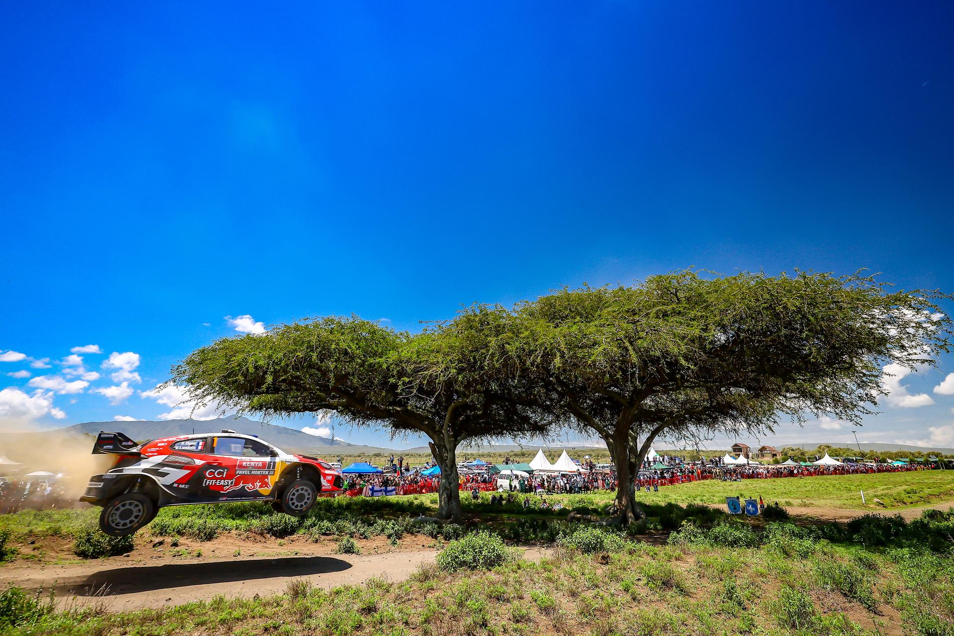 ATTENTION EDITORS - HANDOUT PICTURES - EDITORIAL USE ONLY - MANDATORY CREDIT Toyota Gazoo Racing - This handout by Eric Dupain shows Sebastien Ogier and Vincent Landais during the stage 1 of the Safari Rally, in Kenya, on Thursday 12 March 2026. Belga and Belga editorial board decline all responsability regarding the content of this picture. PHOTO HANDOUT TOYOTA GAZOO RACING