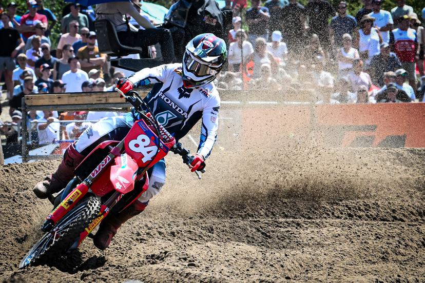 Dutch Jeffrey Herlings pictured in action during the motocross MXGP Grand Prix Flanders, race 14/20 of the FIM Motocross World Championship, Sunday, August 2, 2026, in Lommel. BELGA PHOTO JILL DELSAUX